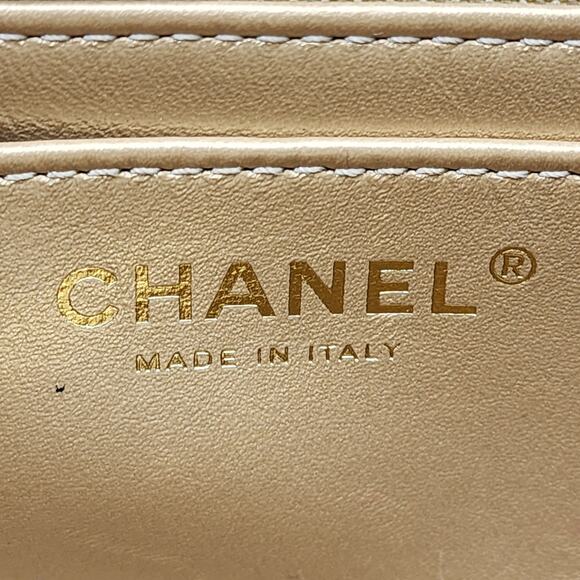 Chanel Quilted Lambskin Leather Pearl Crush Mini Flap Bag in Black - Picture 12 of 14